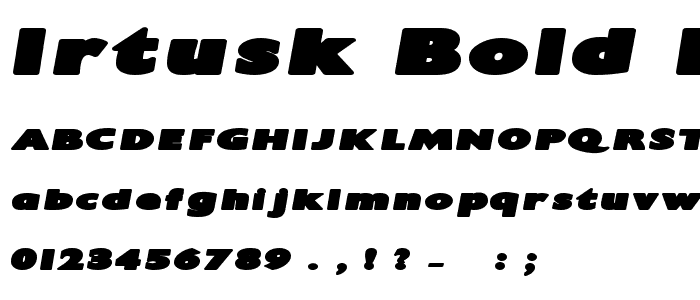 Irtusk Bold Italic font